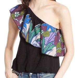 Free People Annka Ruffle One Shoulder Tank